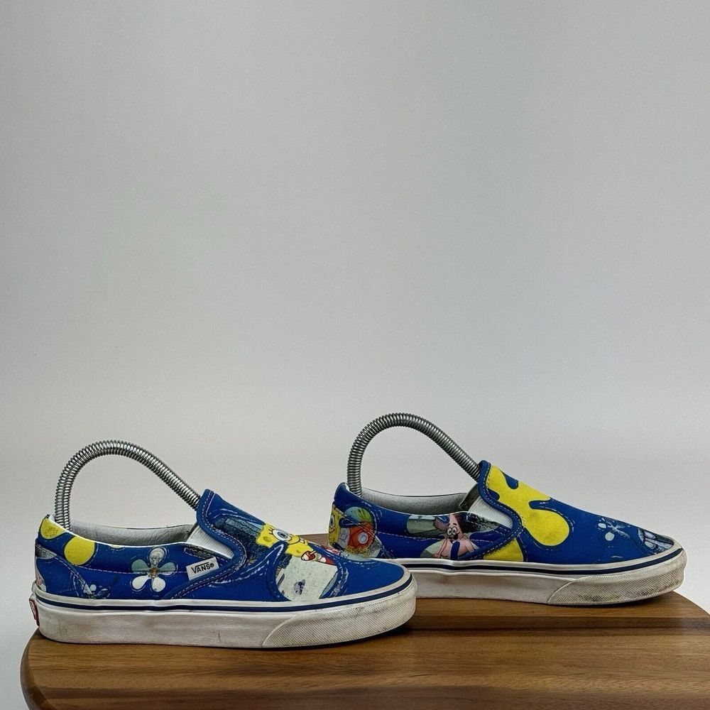 Womens Vans‎ Classic Slip On Spongebob Squarepants Skate Sneakers Shoes Size 6.5